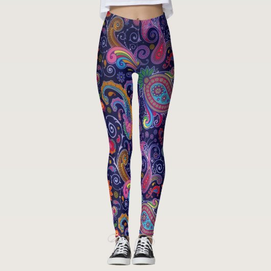 Crazy Funky Paisley Leggings (Voorkant)