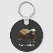 Crazy Funny Honey Badger Sleutelhanger (Voorkant)
