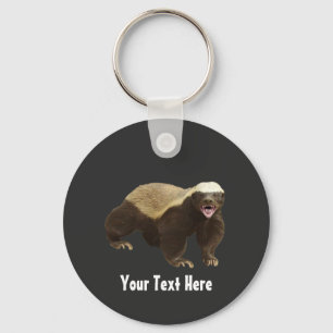 Crazy Funny Honey Badger Sleutelhanger