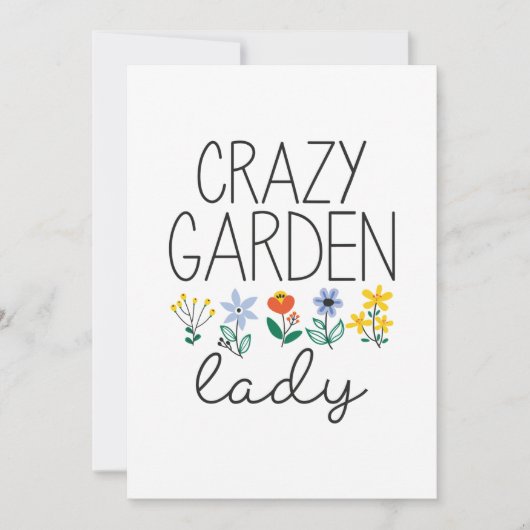Crazy Garden Lady Bedankkaart (Voorkant)