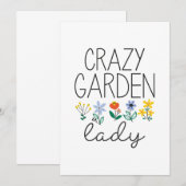 Crazy Garden Lady Bedankkaart (Voorkant / Achterkant)