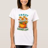 Crazy Garden Lady T-shirt design (Voorkant)