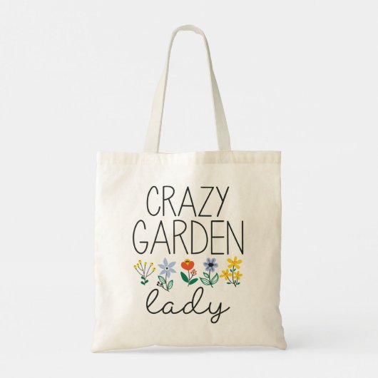 Crazy Garden Lady Tote Bag (Achterkant)