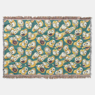 Crazy Geel Monster Teal Halloween Deken