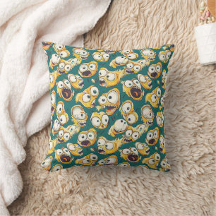 Crazy Geel Monster Teal Halloween Kussen