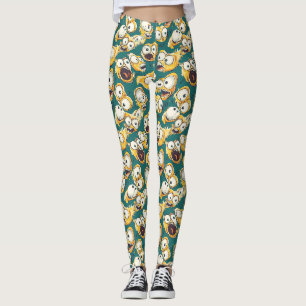 Crazy Geel Monster Teal Halloween Leggings