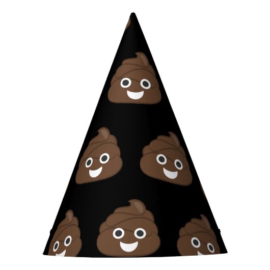 Crazy Gekke Brown Poop Emoji Feesthoedjes (Voorkant)