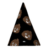 Crazy Gekke Brown Poop Emoji Feesthoedjes (Rechts)