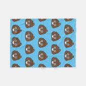 Crazy Gekke Brown Poop Emoji Fleece Deken (Voorkant (Horizontaal))