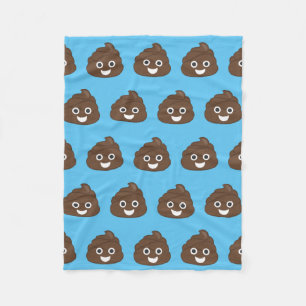 Crazy Gekke Brown Poop Emoji Fleece Deken