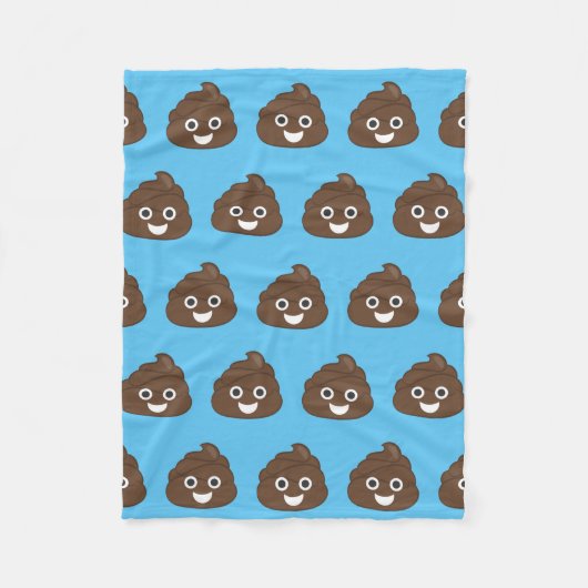 Crazy Gekke Brown Poop Emoji Fleece Deken (Voorkant)