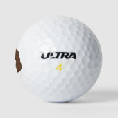 Crazy Gekke Brown Poop Emoji Golfballen (Logo)