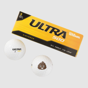 Crazy Gekke Brown Poop Emoji Golfballen