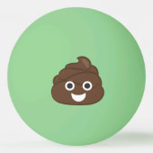 Crazy Gekke Brown Poop Emoji Pingpongbal (Achterkant)