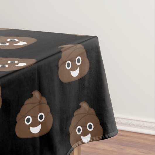 Crazy Gekke Brown Poop Emoji Tafelkleed (Voorbeeld)