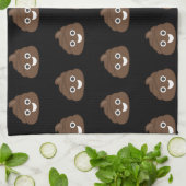 Crazy Gekke Brown Poop Emoji Theedoek (Gevouwen)