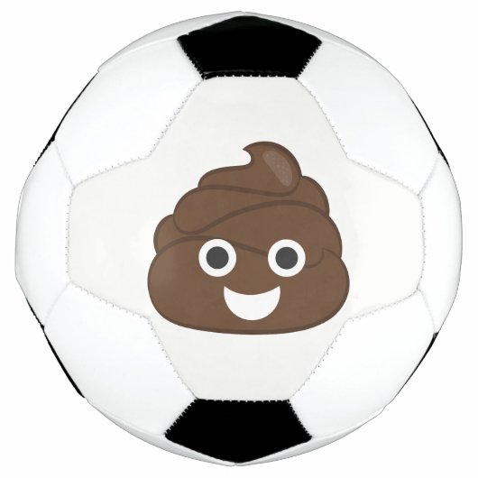 Crazy Gekke Brown Poop Emoji Voetbal (Voorkant)
