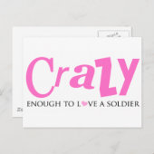 Crazy genoeg om van een Soldaat te houden Briefkaart (Voorkant / Achterkant)