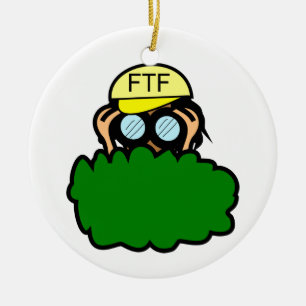 Crazy Geocacher Geocaching Ornament