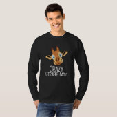 Crazy Giraffe Animal Head Crazy Giraffe Lady T-shirt (Voorkant volledig)
