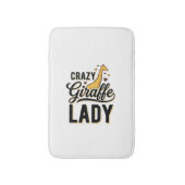 Crazy Giraffe Dames Vintage Gravure Shirt Design  Badmat (Voorkant Verticaal)