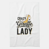 Crazy Giraffe Dames Vintage Gravure Shirt Design Theedoek (Verticaal)