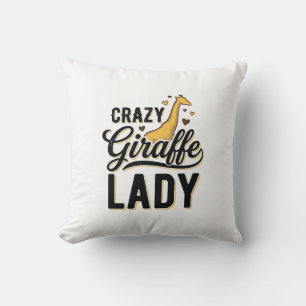 Crazy Giraffe Dames Vintage Gravure Shirt Ontwerp  Kussen
