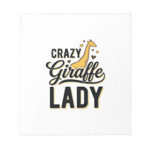 Crazy Giraffe Dames Vintage Gravure Shirt Ontwerp Notitieblok