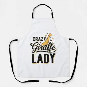Crazy Giraffe Dames Vintage Gravure Shirt Ontwerp  Schort