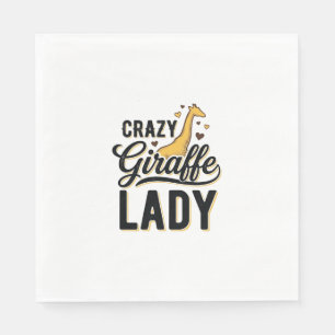 Crazy Giraffe Dames Vintage Gravure Shirt Ontwerp Servet