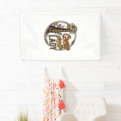 Crazy Giraffe Dames Vintage Gravure Shirt Ontwerp_ Spandoek (Insitu)