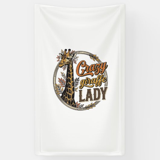 Crazy Giraffe Dames Vintage Gravure Shirt Ontwerp_ Spandoek (Verticaal)