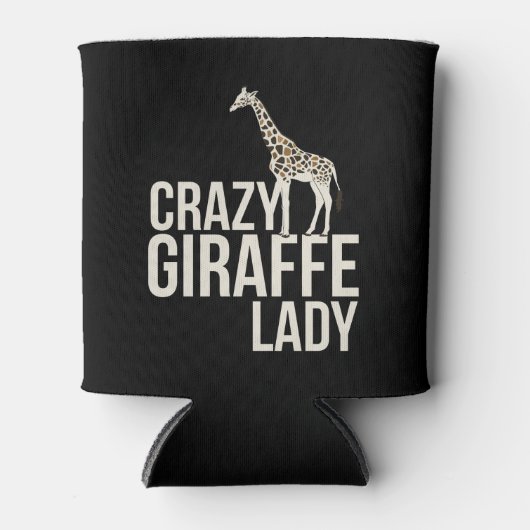 Crazy Giraffe Lady Blikjeskoeler (Voorkant)