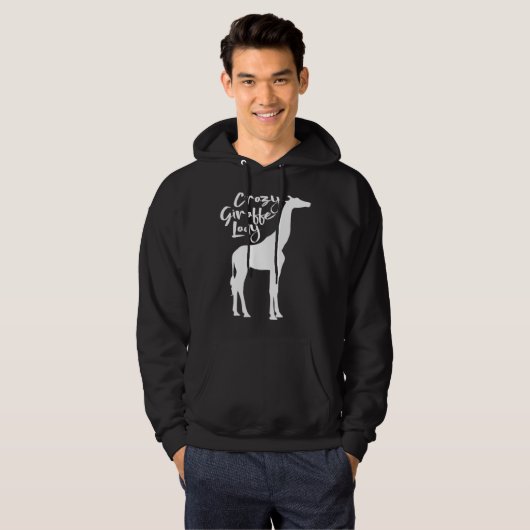 Crazy Giraffe Lady  Cute Giraffe Hoodie (Voorkant volledig)