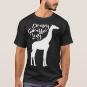 Crazy Giraffe Lady  Cute Giraffe T-shirt (Voorkant)