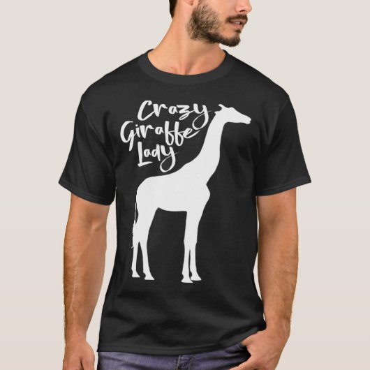 Crazy Giraffe Lady Cute Giraffe T-shirt (Voorkant)