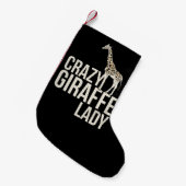 Crazy Giraffe Lady Kleine Kerstsok (Voorkant (Hangend))