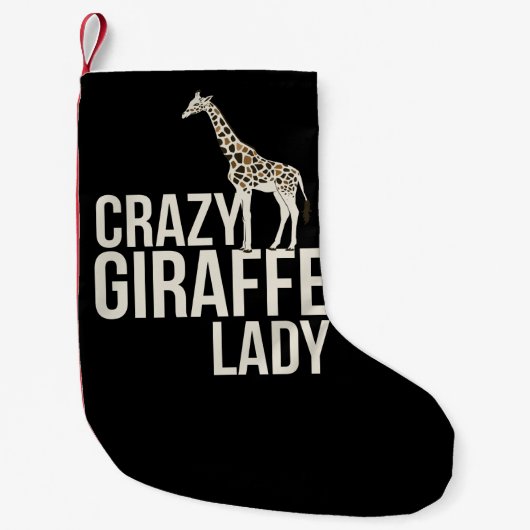 Crazy Giraffe Lady Kleine Kerstsok (Voorkant)