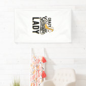 Crazy Giraffe Lady Vintage Gravure Shirt Ontwerp Spandoek (Insitu)