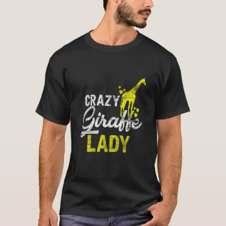 Crazy Giraffe Lady  Zoo Keeper Girls Vrouwen T-shirt