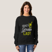 Crazy Giraffe Lady Zoo Keeper Girls Vrouwen Trui (Voorkant volledig)