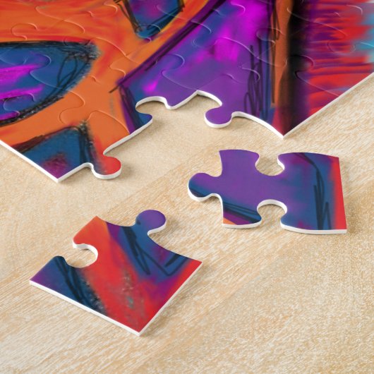 Crazy Giraffe Man Art Puzzle Legpuzzel (Zijkant)