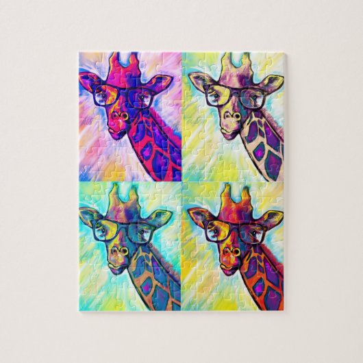 Crazy Giraffe Man Colors Legpuzzel (Verticaal)