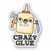 Crazy Glue Funny Super Glue Sticker (Voorkant)