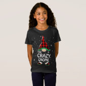 Crazy Gnome Buffalo Pset Matching Family Christma T-shirt (Voorkant volledig)