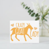 Crazy Goat Lady Briefkaart (Staand voorkant)