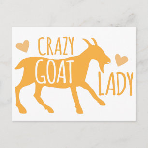 Crazy Goat Lady Briefkaart