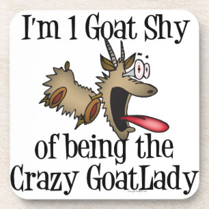 Crazy Goat Lady GetYerGoat Drankjes Onderzetter