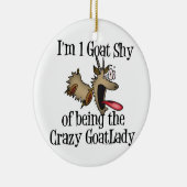 Crazy Goat Lady GetYerGoat Keramisch Ornament (Rechts)