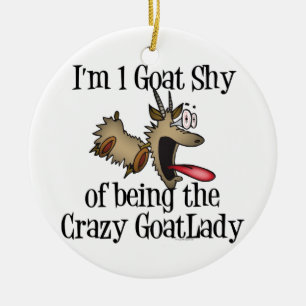 Crazy Goat Lady GetYerGoat Keramisch Ornament